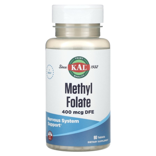 KAL Метилфолат (Methyl Folate) 400 мкг. DFE 90 таблеток KAL Метилфолат (Methyl Folate) 400 мкг. DFE 90 таблеток