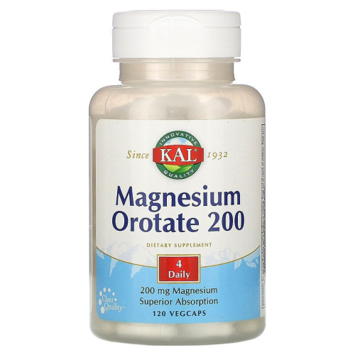 Magnesium Orotate 200 мг (Оротат магния) 120 вег капсул (KAL) фото 2