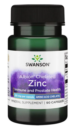 Chelated Zinc 30 mg Albion (Хелатный цинк 30 мг) 90 капсул (Swanson) фото 2