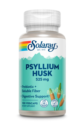 Solaray Psyllium Husk (Шелуха семян подорожника) 525 мг. 100 растительных капсул