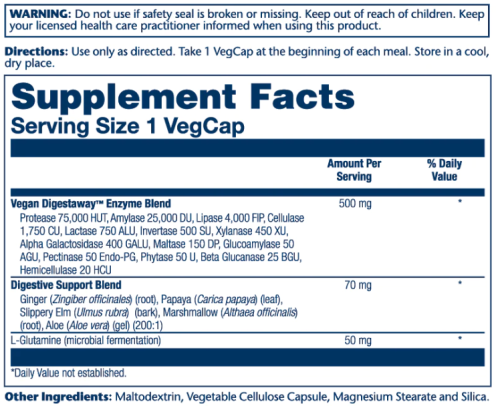 Vegan Digestaway (Смесь Пищеварительных Ферментов) 60 вег капсул (Solaray)  фото 3