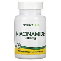 Niacinamide  500 мг (Ниацинамид) 90 таблеток (NaturesPlus)