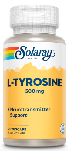 L-Tyrosine 500 mg (L-Тирозин 500 мг) 50 вег капсул (Solaray)