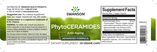 PhytoCERAMIDES Anti-Aging (Фитоцерамиды антивозрастная формула) 30 вег капсул (Swanson) фото 4