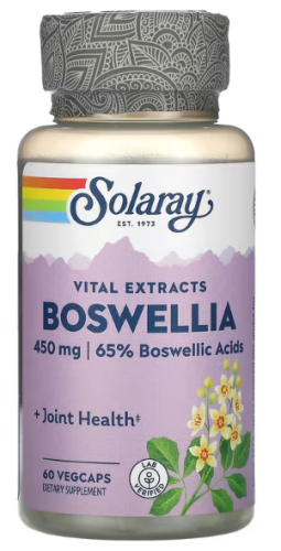Boswellia 450 mg Vital Extracts 65% Boswellic Acids (Босвеллия 450 мг) 60 вег капсул (Solaray)