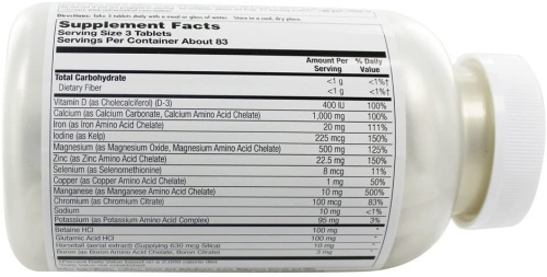 Amino-Max (Хелатные Минералы) 250 таблеток (KAL) фото 2