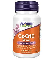 Now Foods CoQ10 with Selenium & Vitamin E (Коэнзим Q10 с Селеном и Витамином Е) 50 мг. 50 мягких капсул