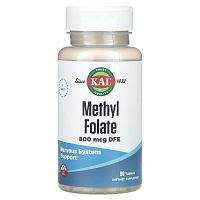 KAL Метилфолат (Methyl Folate) 800 мкг. DFE 90 таблеток