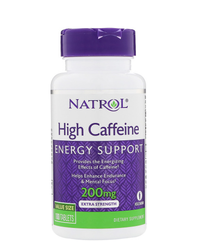 High Caffeine 200 мг 100 табл (Natrol) фото 3