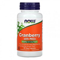 Now Foods Cranberry with PACs (Клюква с проантоцианидинами) 90 растительных капсул