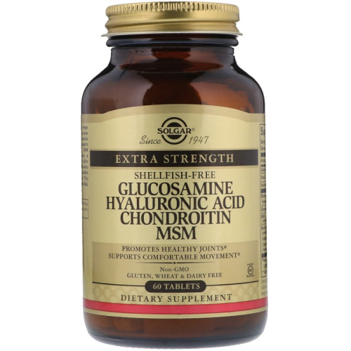 Solgar Glucosamine Hyaluronic Acid Chondroitin MSM 60 таблеток
