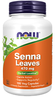 Now Foods Senna Leaves (Сенны листья) 470 мг. 100 растительных капсул