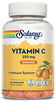 Vitamin C Gummies срок 01.2024 250 mg 60 мармеладок (Solaray) Апельсин