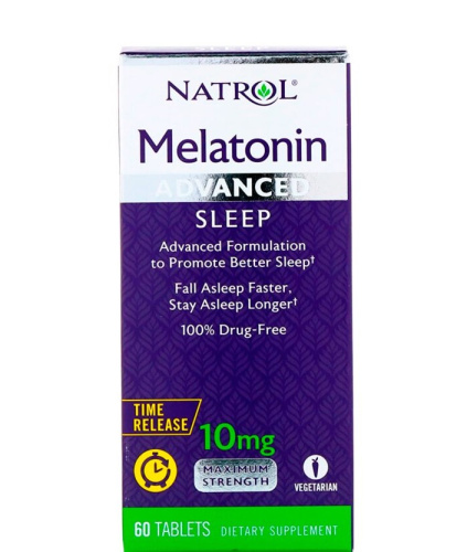 Advanced Sleep Melatonin 10 мг 60 табл (Natrol)