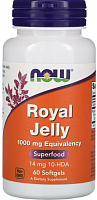 Now Foods Royal Jelly (Маточное Молочко) 1000 мг. 60 мягких капсул