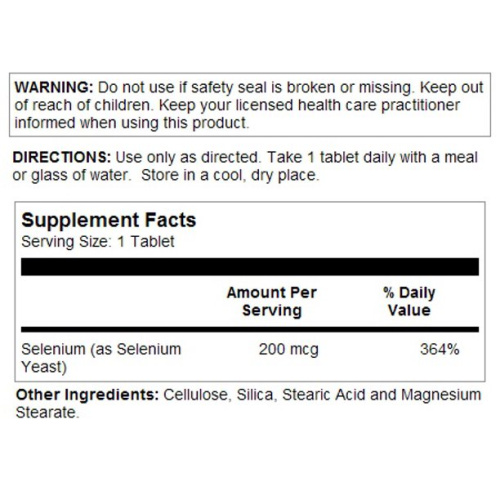 Selenium 200 мкг (Селен) 100 таблеток (KAL) фото 2