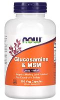 Now Foods Глюкозамин & МСМ (Glucosamine & MSM) 180 растительных капсул