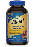 Alive! Men's Multi Gummy (комплекс мультивитаминов для мужчин) 150 мармеладок (Nature's Way)