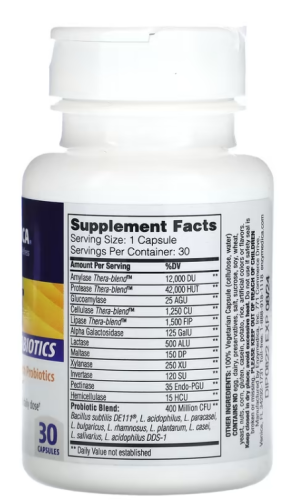 Digest + Probiotics (Пищеварительные ферменты с пробиотиками) 30 капсул (Enzymedica) фото 5