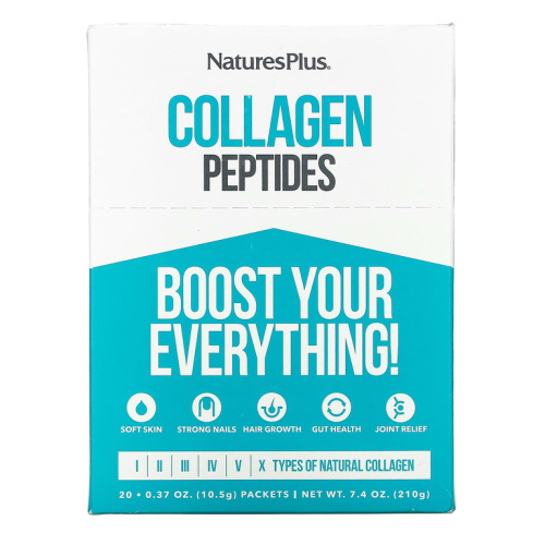 Collagen Peptides (пептиды коллагена) 210 г (20 пакетиков) без вкусовых добавок (NaturesPlus)