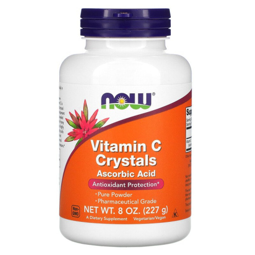 Now Foods Vitamin C Crystals Ascorbic Acid (Витамин C в кристаллах, Аскорбиновая кислота в порошке) 227 г.