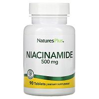 Niacinamide  500 мг (Ниацинамид) 90 таблеток (NaturesPlus)