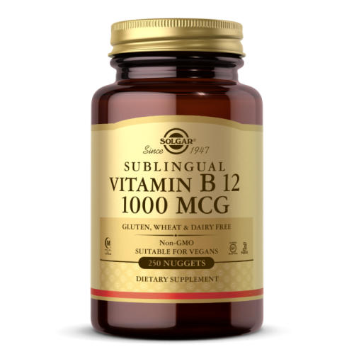 Solgar Сублингвальный витамин B12 1000 мкг. 250 жев. таблеток