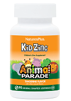 NaturesPlus Kid Zinc Animal Parade (Детский цинк) 90 пастилок со вкусом мандарина