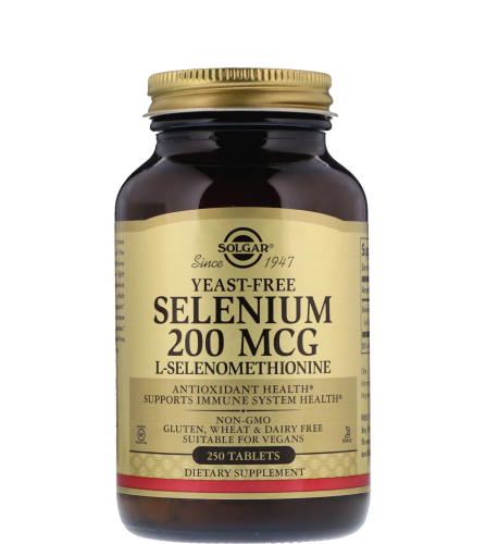 Solgar Selenium Yeast Free (Селен бездрожжевой) 200 мкг. 250 таблеток