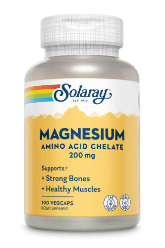 Solaray Magnesium Amino Acid Chelate (Магний хелат) 200 мг. 100 растительных капсул Solaray Magnesium Amino Acid Chelate (Магний хелат) 200 мг. 100 растительных капсул