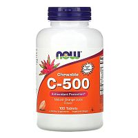 Now Foods Chewable C-500 (Жевательный витамин C со вкусом апельсина) 100 таблеток
