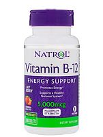 Vitamin B-12 5000 mcg 100 таблеток со вкусом клубники (Natrol)