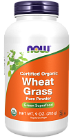 Now Foods Certified Organic Wheat Grass Pure Powder (Ростки пшеницы в порошке) 255 г.