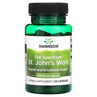 Swanson Full Spectrum St. John's Wort (Зверобой полного спектра действия) 375 мг. 60 капсул