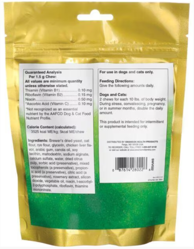 Brewer`s Yeast Formula for Cats and Dogs (Пивные Дрожжи для кошек и собак) 160 таблеток (Swanson) фото 2