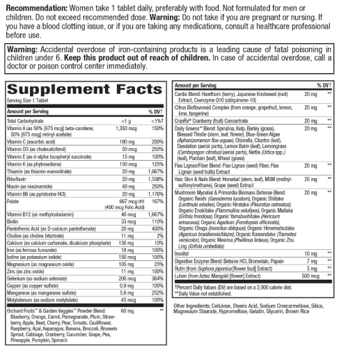 Alive! Women's Ultra Multivitamin (Ультра мультивитамины для женщин) 60 таблеток (Nature's Way) фото 3