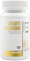 Maxler Chelated Magnesium (Магний бисглицинат хелат) 200 мг. 120 таблеток