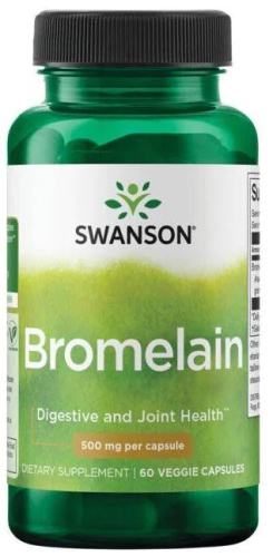 Bromelain 500 mg (Бромелайн 500 мг) 60 вег капс (Swanson) фото 3