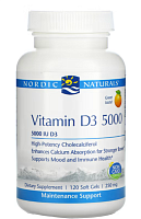 Vitamin D3 5000 (Витамин D3) 5000 апельсин 5000 МЕ 120 гелевых капсул (Nordic Naturals)