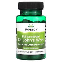 St. John's Wort 375 mg Full Spectrum (Зверобой) 60 капсул (Swanson)