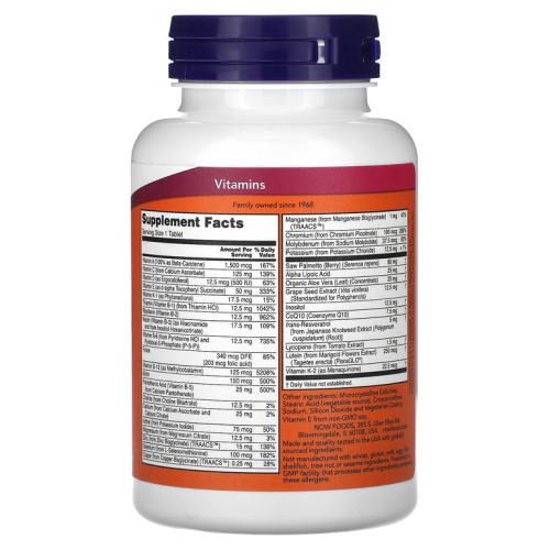 Now Foods ADAM Tablets, Мультивитамины для мужчин 60 таблеток фото 2