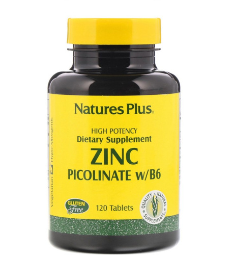 Zinc Picolinate w/B6 (Пиколинат цинка с витамином B-6) 120 таблеток (NaturesPlus)