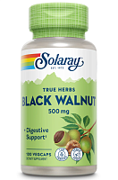 Solaray True Herbs Black Walnut (Скорлупа черного ореха) 500 мг. 100 растительных капсул