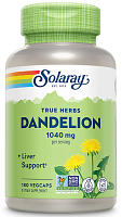 Solaray True Herbs Dandelion Root (Корень одуванчика) 1040 мг. 180 растительных капсул