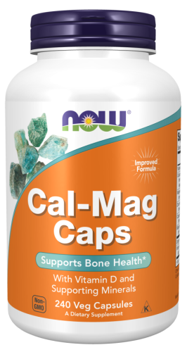Now Foods Cal-Mag Caps with Vitamin D (Кальций и Магний + Витамин D) 240 растительных капсул