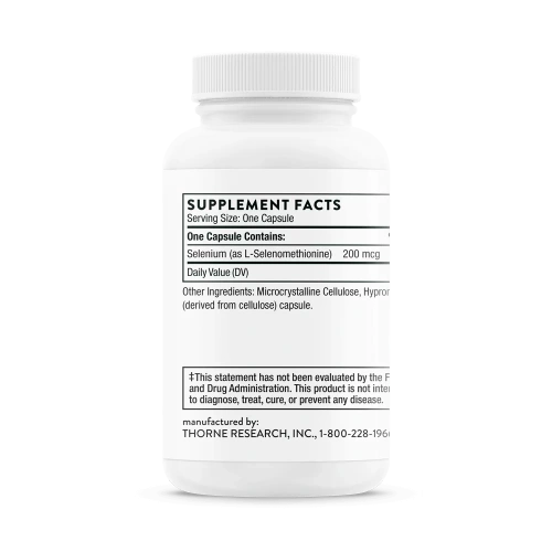 Selenium 200 mcg Selenomethionine (Селен) 60 капсул (Thorne Research) фото 5