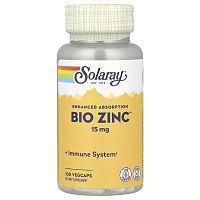 Solaray Bio Zinc (Био Цинк и Витамин B6) 15 мг. 100 растительных капсул