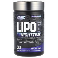 Lipo 6 Black NightTime Ultra concentrate 30 капсул (Nutrex Research)