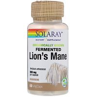 Fermented Lion`s Mane (ферментированный ежовик гребенчатый) 500 мг 60 капсул (Solaray)