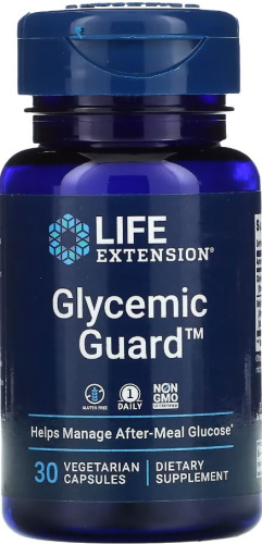 Life Extension Glycemic Guard (Гликемическая защита) 30 растительных капсул
